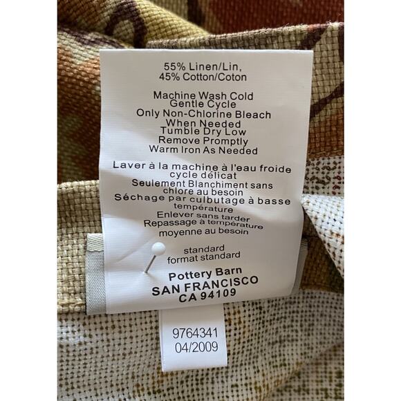 Pair of Pottery Barn Simone Jacobean Standard Pillow Shams Pillowcases NWOT - Picture 2 of 3